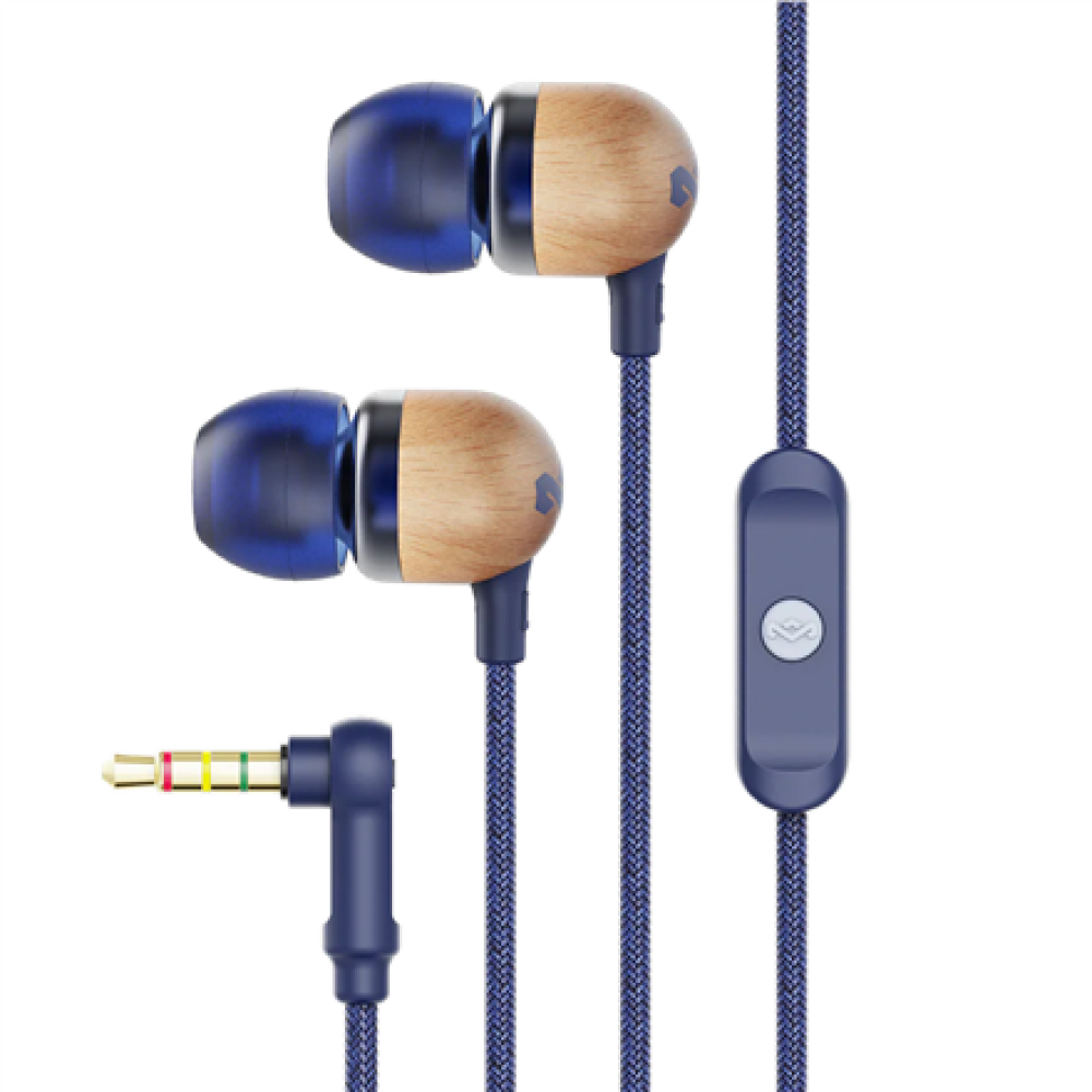 Marley , Earbuds , Smile Jamaica , Wired , In-ear , Microphone , Denim