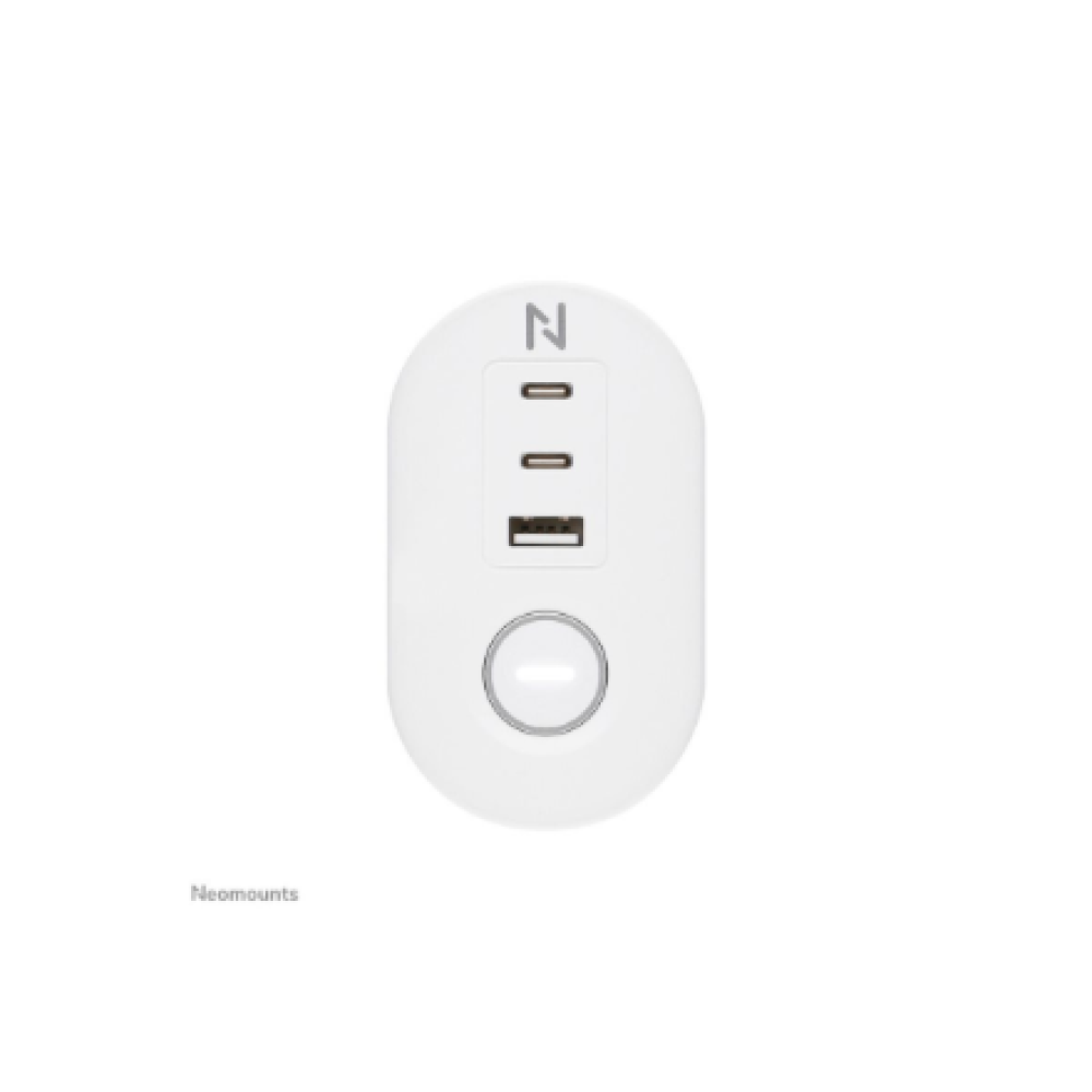 Neomounts , Desk socket with clamp and USB-C and USB-A ports - Quick charge , DS22-840WH6 , White