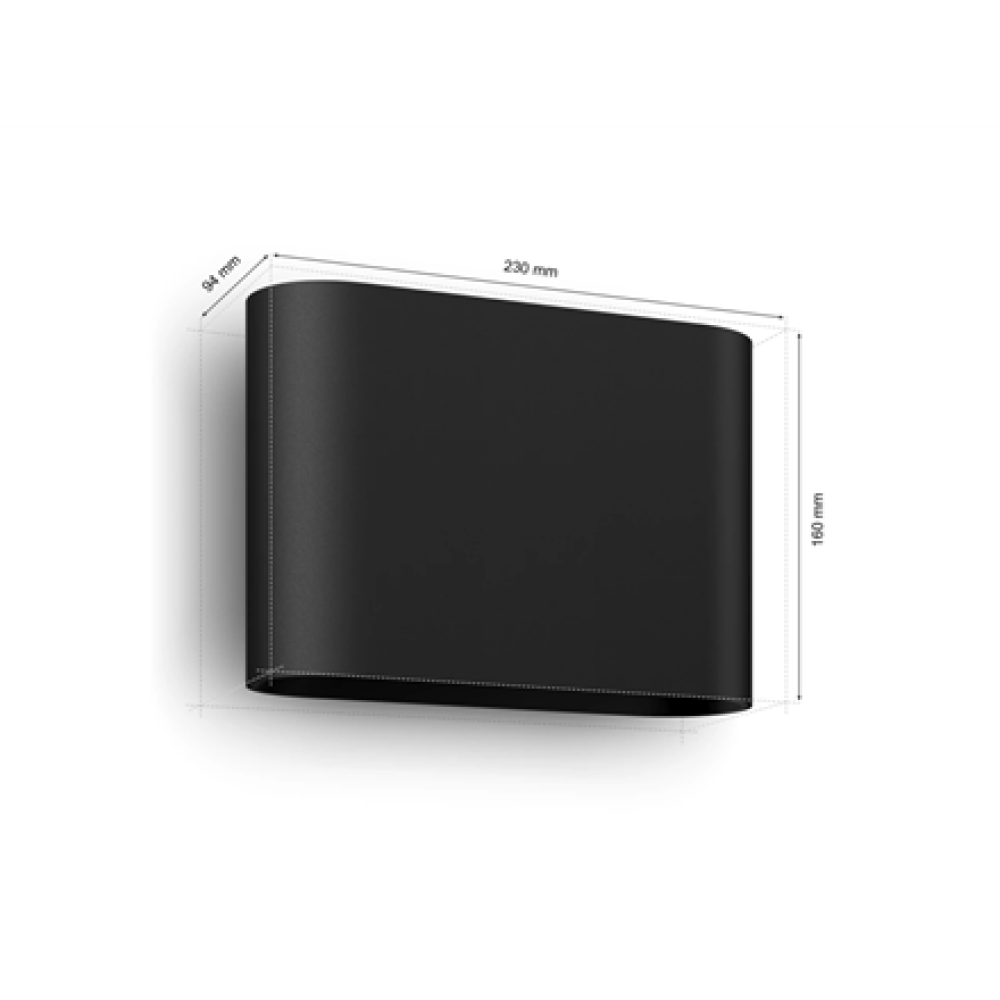 Philips Hue WCA Dymera Smart Wall Light Indoor and Outdoor , 2000-6500 Hue White Colour Ambiance