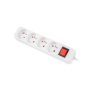 Lanberg Cable Power Strip, 4X French Outlets with Switch, Quality-Grade Copper, 1.5 m , PS1-04E-0150-W