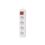 Lanberg Cable Power Strip, 4X French Outlets with Switch, Quality-Grade Copper, 1.5 m , PS1-04E-0150-W
