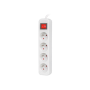 Lanberg Cable Power Strip, 4X French Outlets with Switch, Quality-Grade Copper, 1.5 m , PS1-04E-0150-W