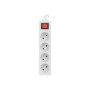 Lanberg Cable Power Strip, 4X French Outlets with Switch, Quality-Grade Copper, 1.5 m , PS1-04E-0150-W