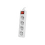 Lanberg Cable Power Strip, 4X French Outlets with Switch, Quality-Grade Copper, 1.5 m , PS1-04E-0150-W