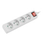 Lanberg Cable Power Strip, 4X French Outlets with Switch, Quality-Grade Copper, 1.5 m , PS1-04E-0150-W
