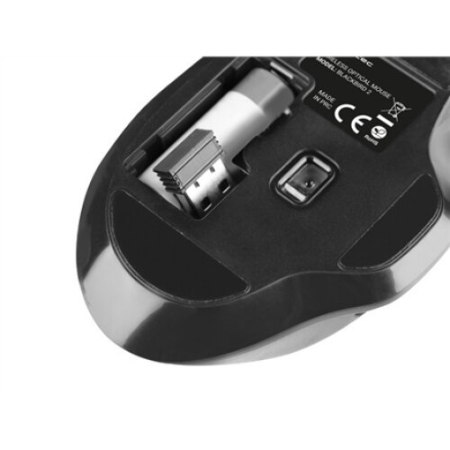 Natec Mouse, BlackBird 2, Silent, Wireless, 1600 DPI, Optical, Black , Natec , Mouse , Optical , Wireless , Black/Gray