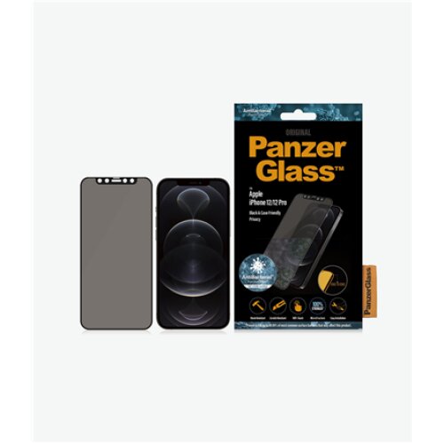 PanzerGlass , Apple , For iPhone 12/12 Pro , Glass , Black , Case Friendly , Privacy glass