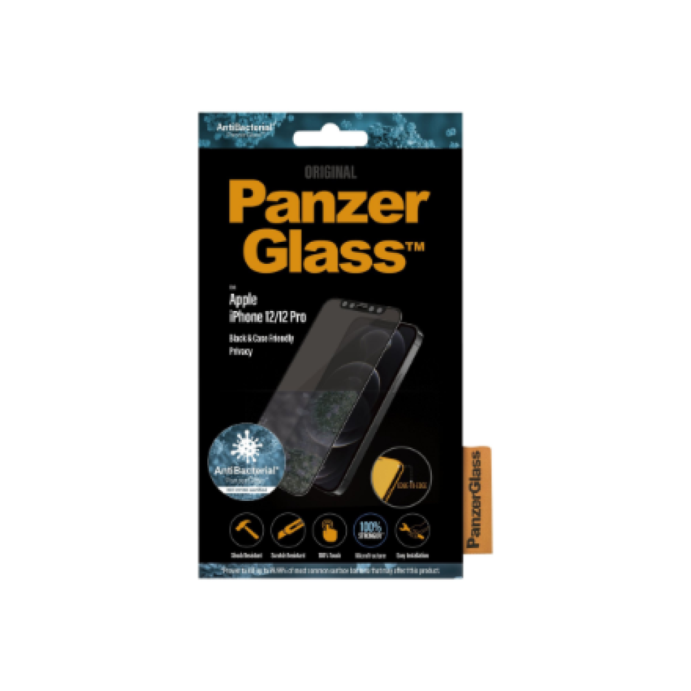PanzerGlass , Apple , For iPhone 12/12 Pro , Glass , Black , Case Friendly , Privacy glass