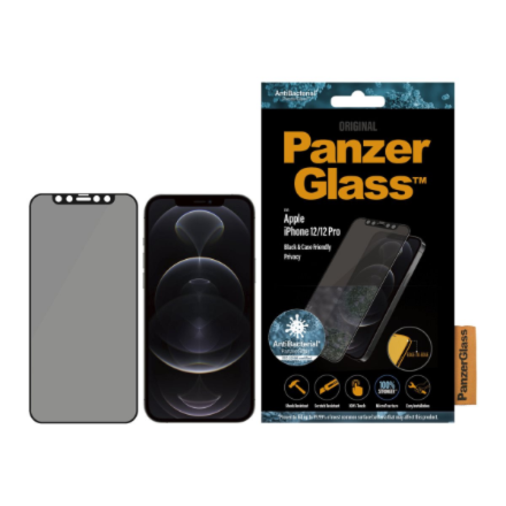 PanzerGlass , Apple , For iPhone 12/12 Pro , Glass , Black , Case Friendly , Privacy glass