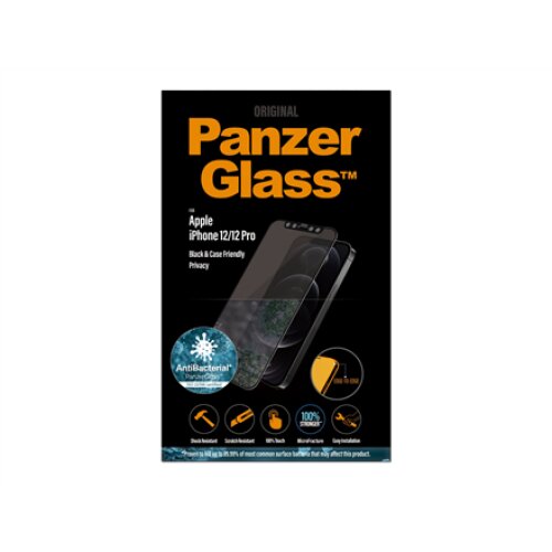 PanzerGlass , Apple , For iPhone 12/12 Pro , Glass , Black , Case Friendly , Privacy glass