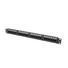 Lanberg , Patch Panel 24 port 1U 19 CAT.6 UTP , PPU6-1024-B , Black