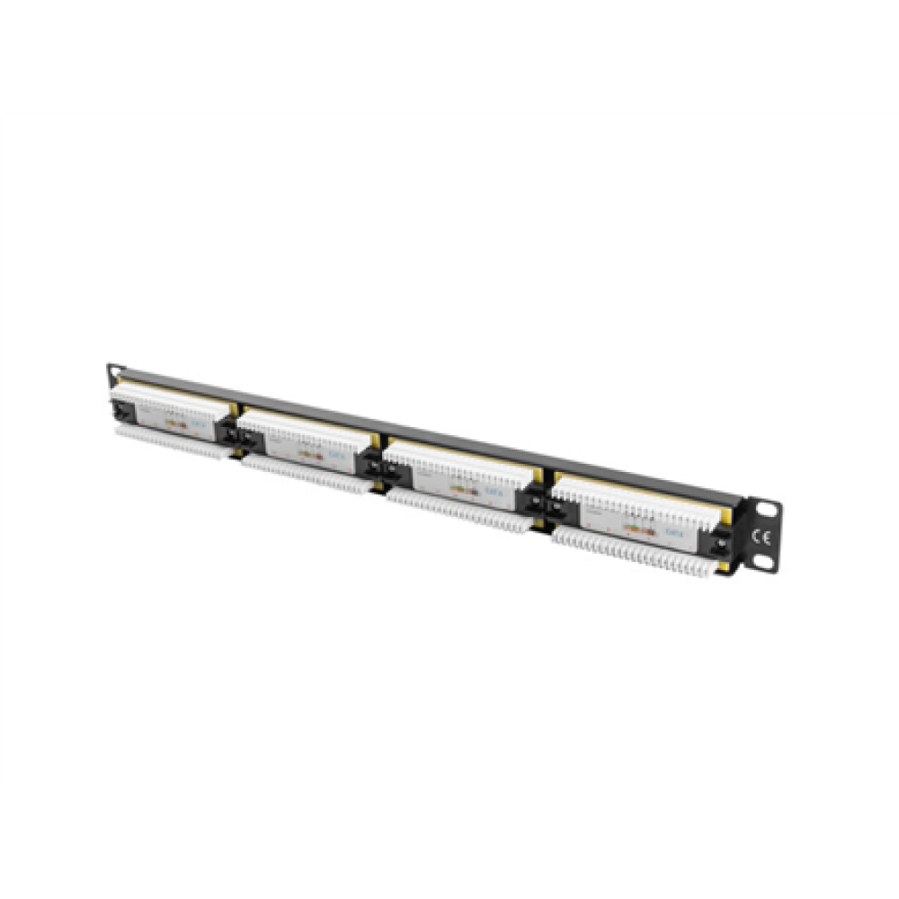 Lanberg , Patch Panel 24 port 1U 19 CAT.6 UTP , PPU6-1024-B , Black