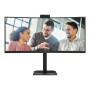 AOC , CU34E4CW , 34 , VA , UWQHD , 120 Hz , 4 ms , 3440 x 1440 pixels , 350 cd/m² , HDMI ports quantity 2 , Black