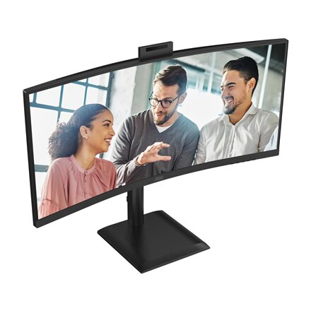 AOC , CU34E4CW , 34 , VA , UWQHD , 120 Hz , 4 ms , 3440 x 1440 pixels , 350 cd/m² , HDMI ports quantity 2 , Black