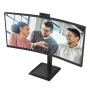 AOC CU34E4CW , 34 , VA , UWQHD , 120 Hz , 4 ms , 3440 x 1440 pixels , 350 cd/m² , HDMI ports quantity 2 , Black