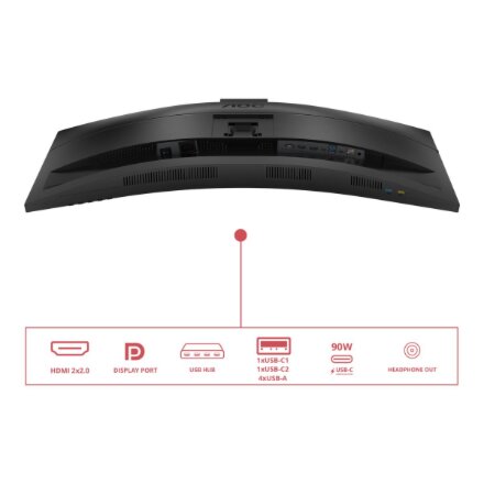 AOC , CU34E4CW , 34 , VA , UWQHD , 120 Hz , 4 ms , 3440 x 1440 pixels , 350 cd/m² , HDMI ports quantity 2 , Black