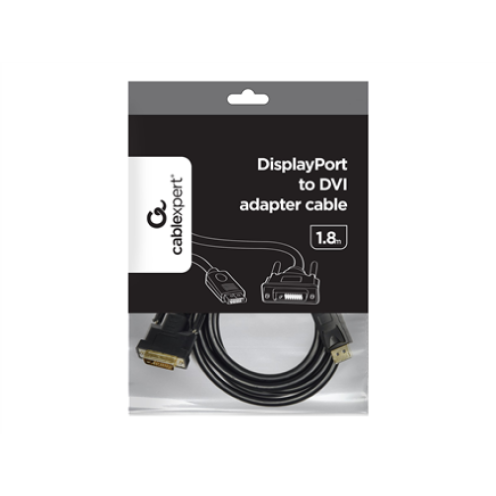 Cablexpert , Adapter cable , DisplayPort , DVI , DP to DVI-D , 1.8 m