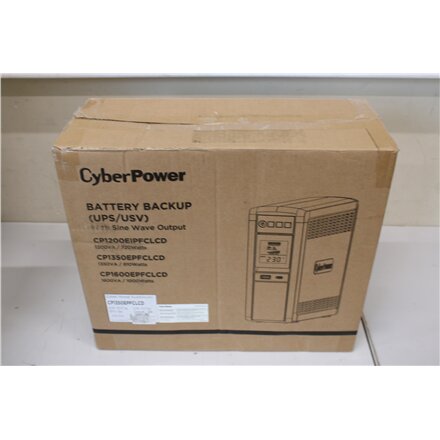 SALE OUT. CyberPower CP1350EPFCLCD Backup UPS Systems UNPACKED, SCRATCHED , CyberPower , PFC Sinewave UPS Series , CP1350PFCLCD , 1350 VA , 880 W , UNPACKED, SCRATCHED , 144 V , 88 V , NEMA 5-15P, 5 ft. cord