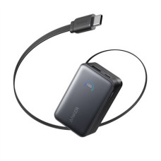 Anker Nano Power Bank 45W with Built-In Retractable USB-C Cable , A1638H11 , 10000 mAh , Black