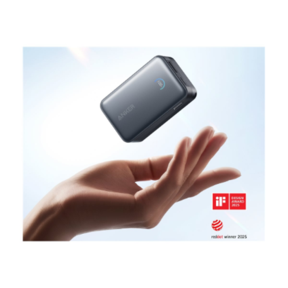 Anker Nano Power Bank 45W with Built-In Retractable USB-C Cable , A1638H11 , 10000 mAh , Black