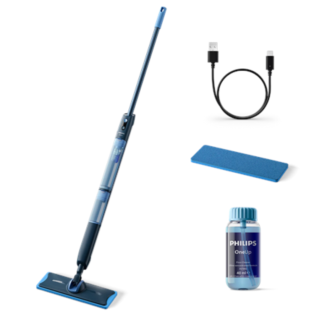 Philips , Electric Mop , XV5113/01 OneUp 5000 Series , Cordless operating , Operating time (max) 70 min , Blue/Black