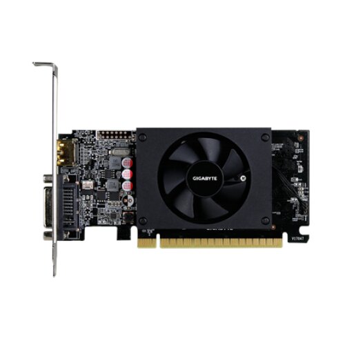Gigabyte , Low Profile , NVIDIA , 2 GB , GeForce GT 710 , GDDR5 , Cooling type Active , HDMI ports quantity 1 , PCI Express 2.0 , Memory clock speed 5010 MHz , Processor frequency 954 MHz