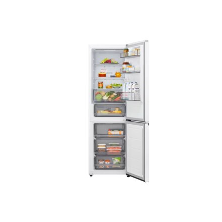 LG Refrigerator , GBBSJ10ESW , Energy efficiency class E , Free standing , Combi , Height 186 cm , Fridge net capacity 220 L , Freezer net capacity 113 L , Display , 35 dB , White