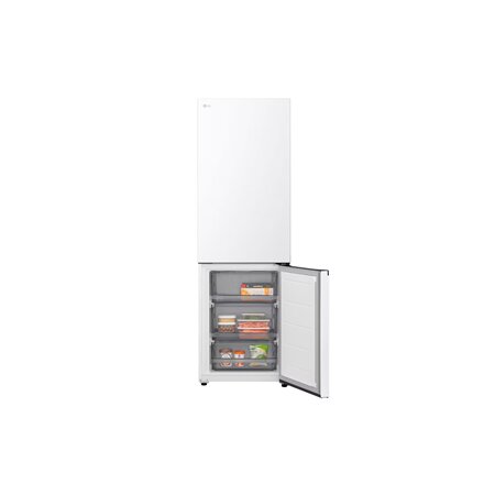 LG Refrigerator , GBBSJ10ESW , Energy efficiency class E , Free standing , Combi , Height 186 cm , Fridge net capacity 220 L , Freezer net capacity 113 L , Display , 35 dB , White