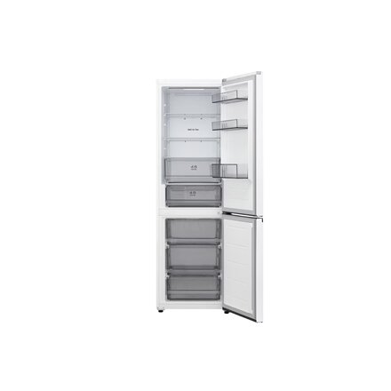 LG Refrigerator , GBBSJ10ESW , Energy efficiency class E , Free standing , Combi , Height 186 cm , Fridge net capacity 220 L , Freezer net capacity 113 L , Display , 35 dB , White