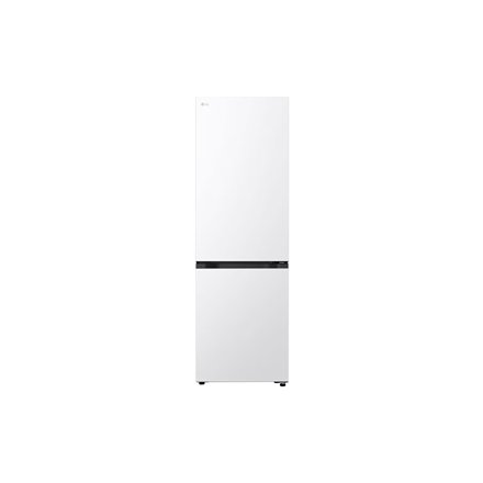 LG Refrigerator , GBBSJ10ESW , Energy efficiency class E , Free standing , Combi , Height 186 cm , Fridge net capacity 220 L , Freezer net capacity 113 L , Display , 35 dB , White