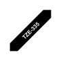 Brother , TZe-335 Laminated Tape , White on Black , TZe , 8 m , 1.2 cm