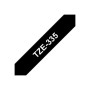 Brother , TZe-335 Laminated Tape , White on Black , TZe , 8 m , 1.2 cm