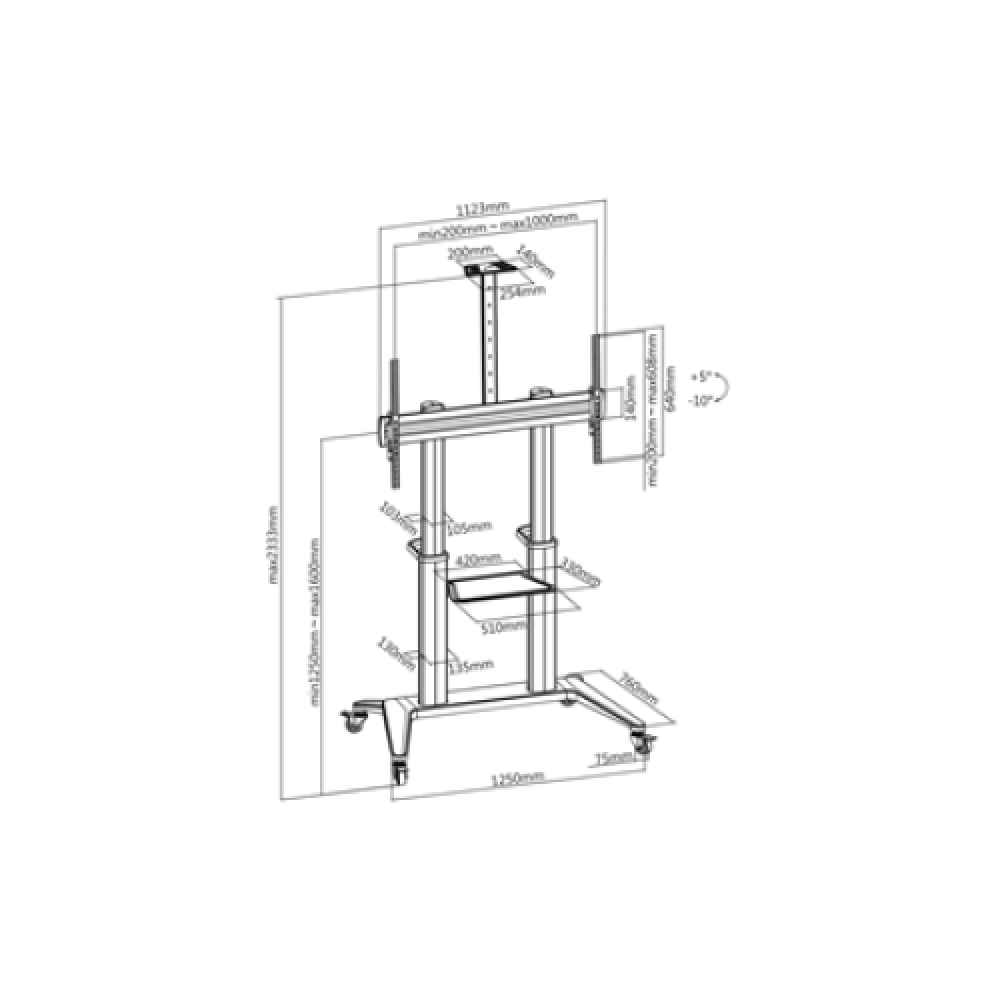 Digitus , Other , 70-120 , Maximum weight (capacity) 140 kg , Black
