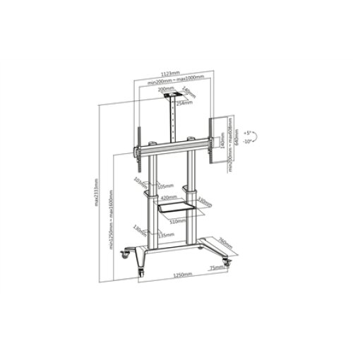 Digitus , Other , 70-120 , Maximum weight (capacity) 140 kg , Black