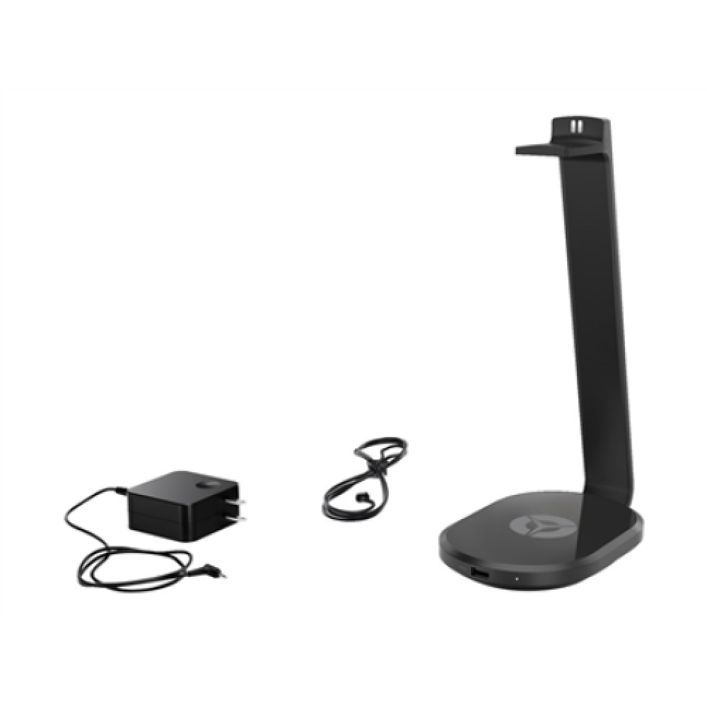 Lenovo , Accessories , Legion S600 Gaming Station , Contact charging for H600 Wireless Headset (5W / ~2.5hr to full); Qi charger with front-facing LED indicator on base for Qi-enabled devices (up to 10W); 2 x extra USB A ports that support data pass-throu