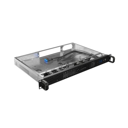 Lanberg Rackmount server chassis ITX 300/10 19/1U , SC01-3001-10B , Black