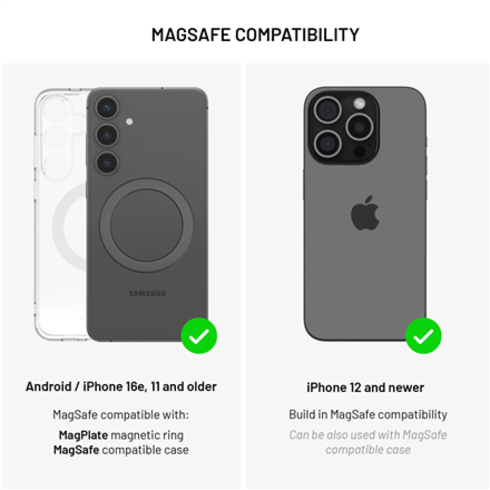 Fixed , Magnetic car vent mount with MagSafe , MagMount , Black