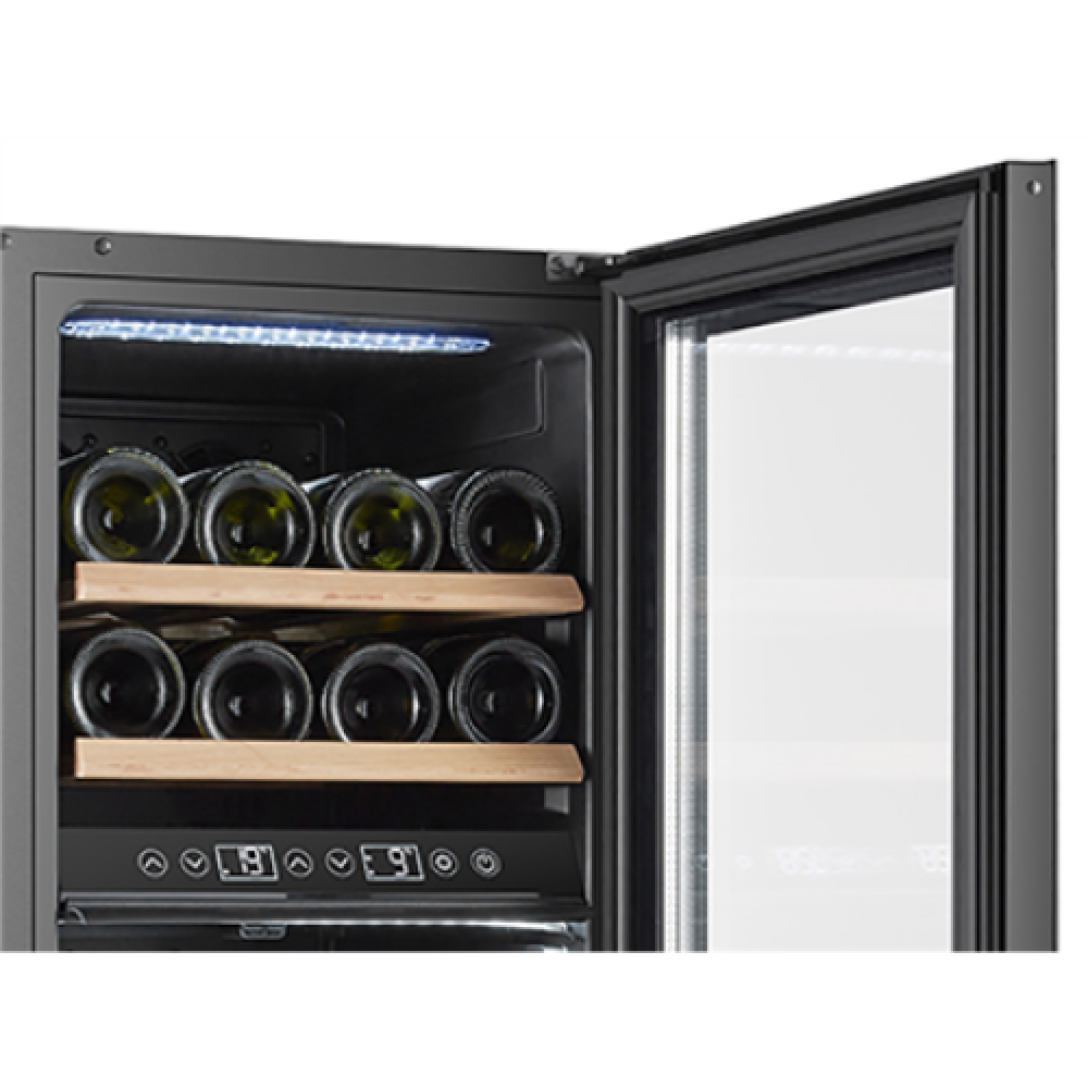 Adler , Wine Cooler , AD 8080 , Energy efficiency class G , Free standing , Bottles capacity 24 , Cooling type Compressor , Black