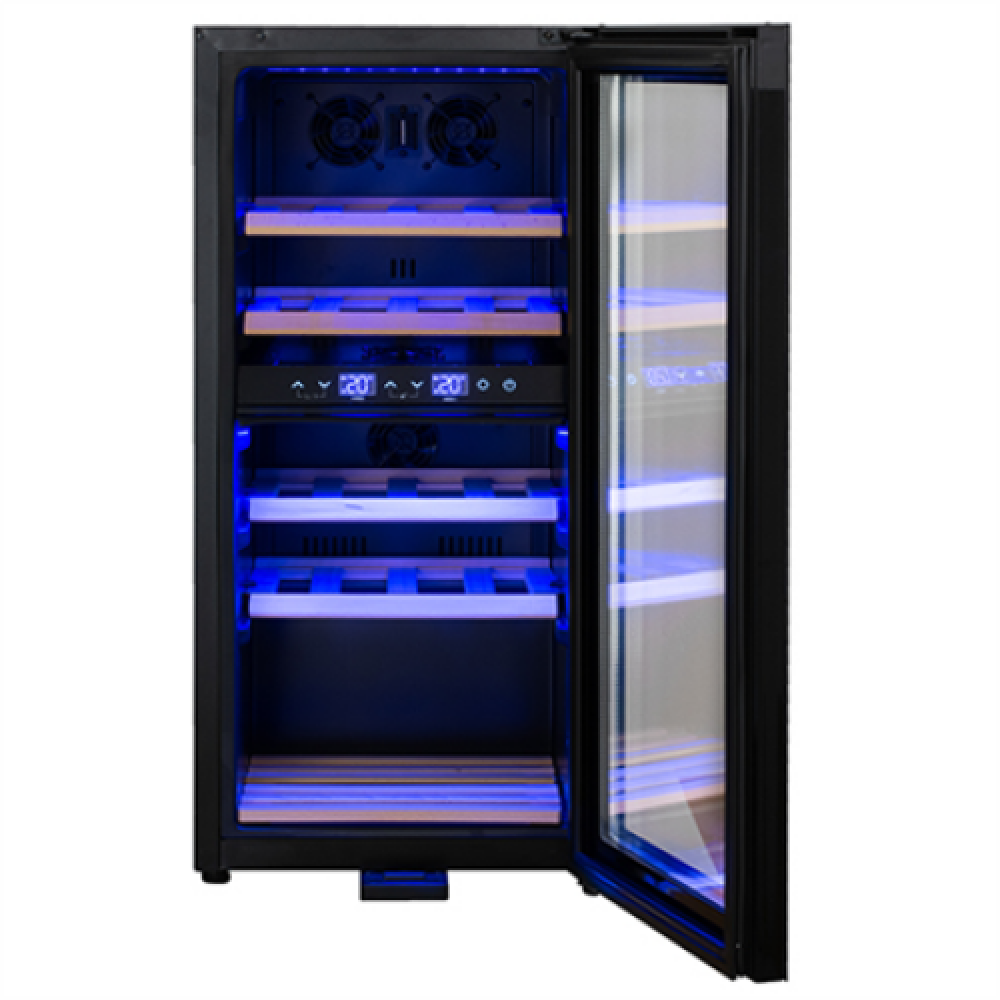 Adler , Wine Cooler , AD 8080 , Energy efficiency class G , Free standing , Bottles capacity 24 , Cooling type Compressor , Black