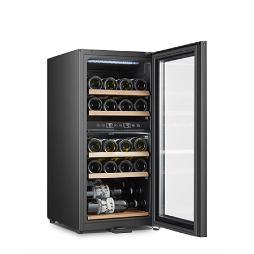 Adler , Wine Cooler , AD 8080 , Energy efficiency class G , Free standing , Bottles capacity 24 , Cooling type Compressor , Black