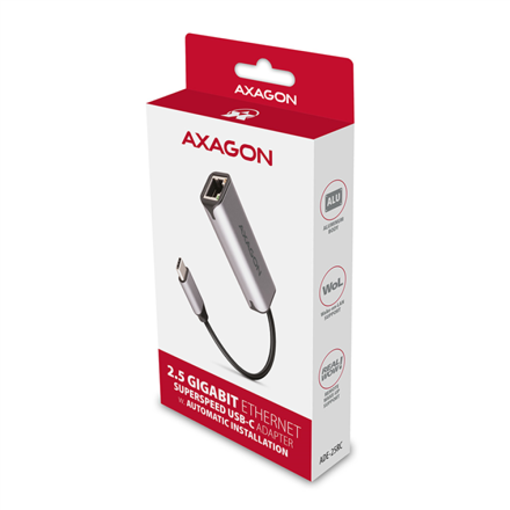 AXAGON , ADE-25RC SuperSpeed USB-C 2.5 Gigabit Ethernet