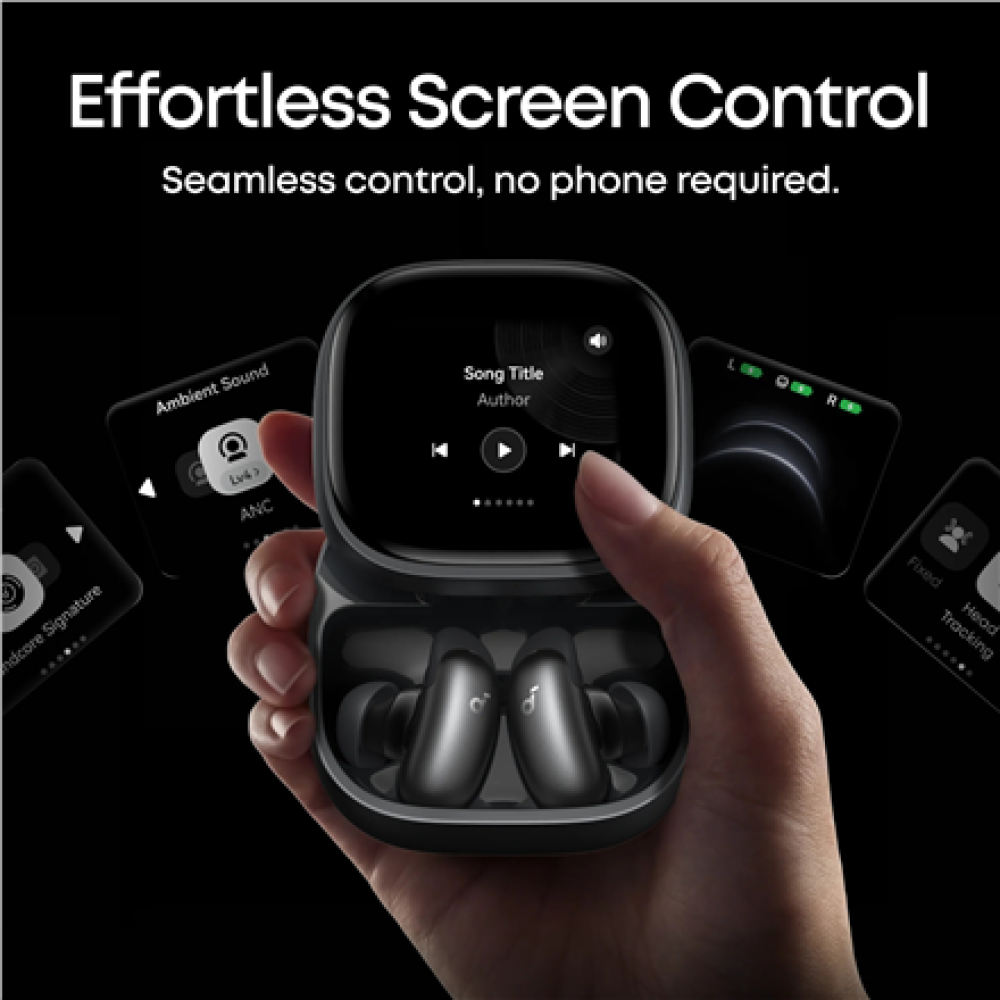 Anker Soundcore Wireless Earbuds , Liberty 5 Pro Max , Bluetooth , In-Ear , Microphone , Black , Noise canceling , Noise reduction