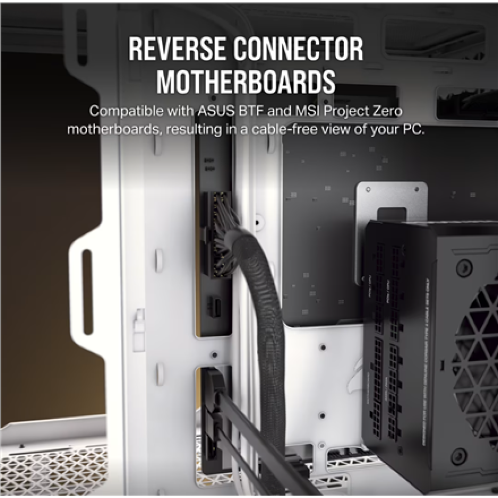 Corsair PC Case , 6500X Dual Chamber , White/Satin Gray Aluminum , Mid-Tower , Power supply included No