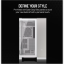 Corsair PC Case , 6500X Dual Chamber , White/Satin Gray Aluminum , Mid-Tower , Power supply included No