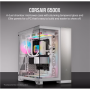 Corsair PC Case , 6500X Dual Chamber , White/Satin Gray Aluminum , Mid-Tower , Power supply included No