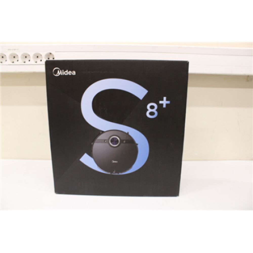 SALE OUT. Midea , S8+ , Robotic Vacuum Cleaner , Wet&Dry , Operating time (max) 180 min , Lithium Ion , 5200 mAh , Dust capacity 0.45 + 5 L , 4000 Pa , Black , Battery warranty month(s) , USED, SCRATCHED, DIRTY