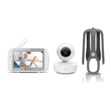 Motorola , Portable Video Baby Monitor with Flexible Crib Mount , VM55 5.0 , 5 LCD colour display with 480 x 272px resolution; 5 preloaded lullabies; Remote pan, tilt and zoom; Two-way talk; Room temperature monitoring; Infrared night vision; LED sound le