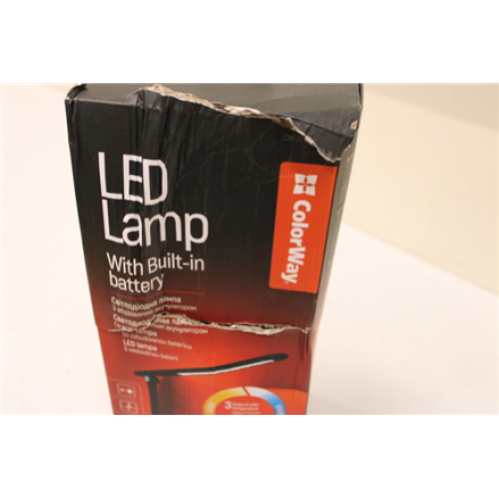 SALE OUT. ColorWay LED Table Lamp with Built-in Battery 300 lm DAMAGED PACKAGING