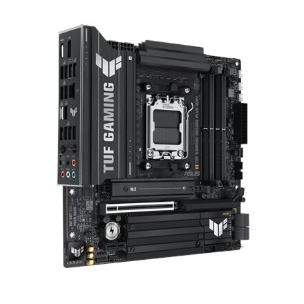 Asus TUF GAMING B850M-PLUS WIFI , Processor family AMD , Processor socket AM5 , DDR5 , Supported hard disk drive interfaces M.2, SATA , Number of SATA connectors 4