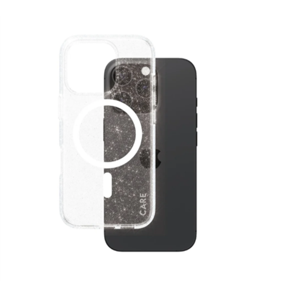 CARE Flagship Case , Back cover , Apple , iPhone 16 Pro , Recycled plastic , White , Urban Combat Star Lit with MagSafe